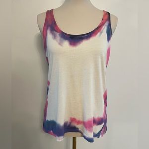 Marc by Marc Jacobs Racerback Tank in White with Gradient Pink/Purple